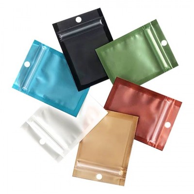 custom printed flat plastic zipper pouch bags with tear notch for spice