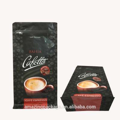 Aluminum foil coffee bag with tear notch/Ground/roasted coffee packaging bag