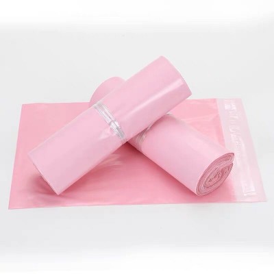 light pink waterproof courier plastic express packaging bag